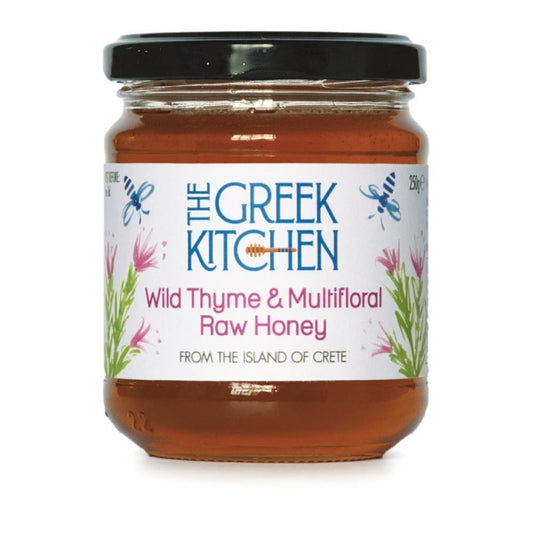 The Greek Kitchen Wild Thyme & Multifloral Raw Honey (250g)