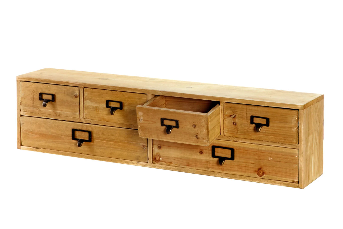 6 Drawers Wood Storage Organizer trinket Drawer