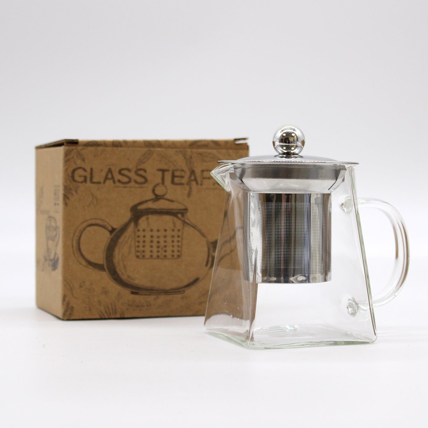 Glass Infuser Teapot - Tower Shape 350ml