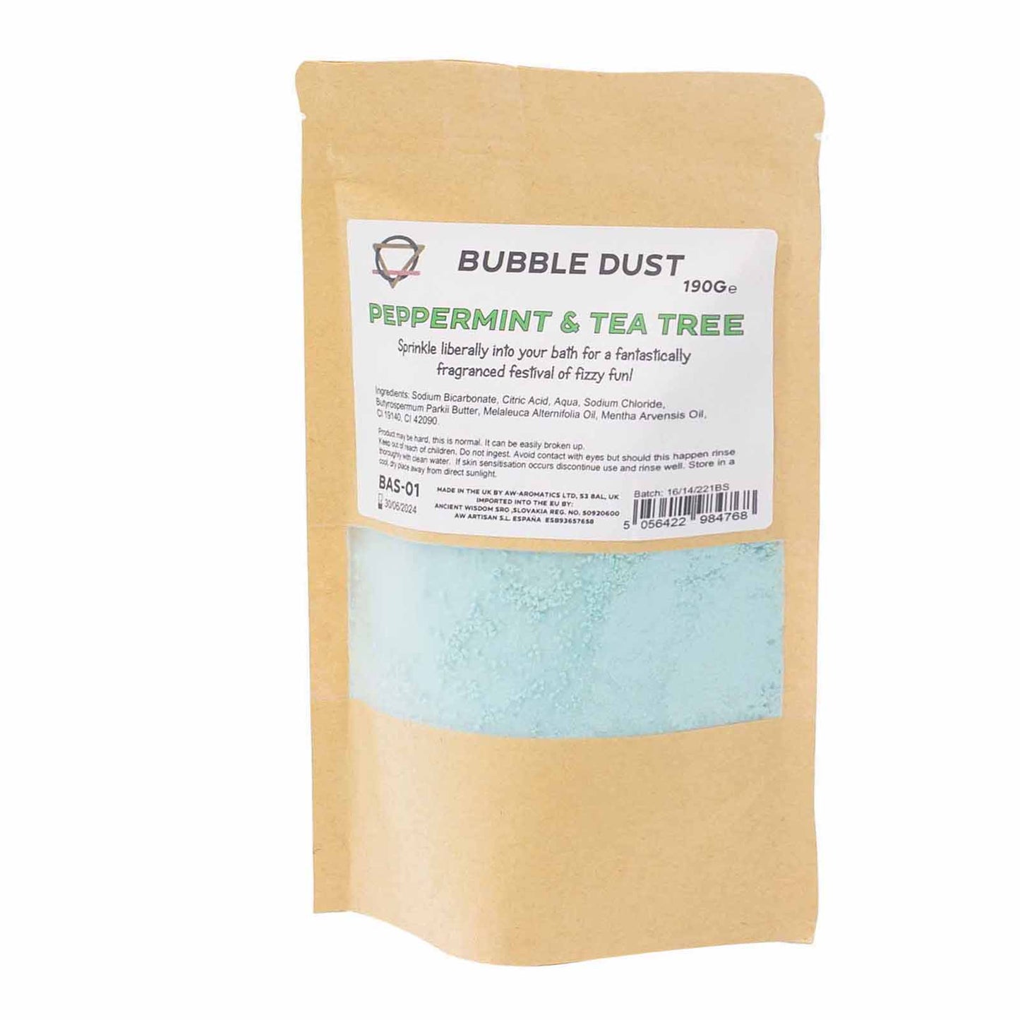 Peppermint & Tea Tree Bath Bubble Dust 190grams