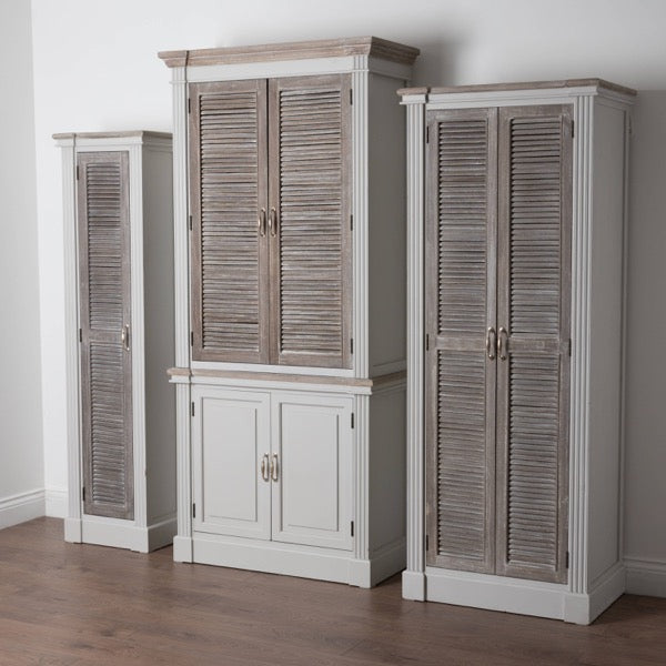 Linen Cupboard With Louvered Doors