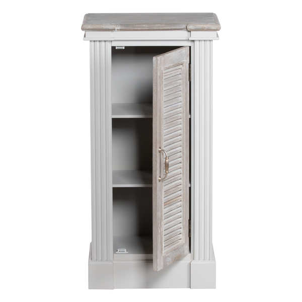 BLANC - Storage Cabinet With Louvered Doors
