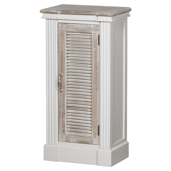 BLANC - Storage Cabinet With Louvered Doors