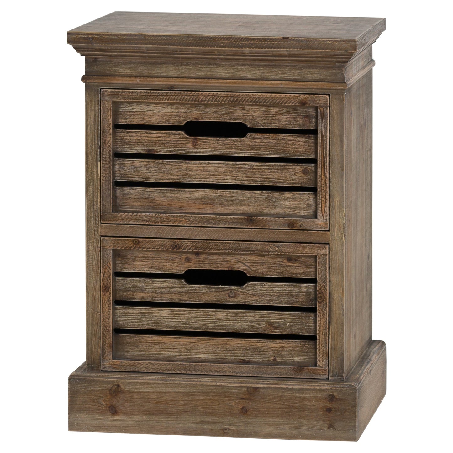 Distressed Pine Two Drawer Chest