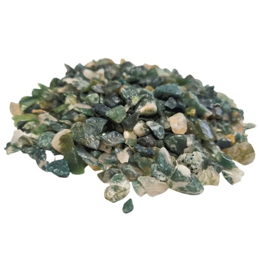 Moss Agate Gemstone Chips - 1kg