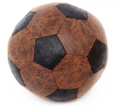 Faux Leather Foot Ball Doorstop 20cm