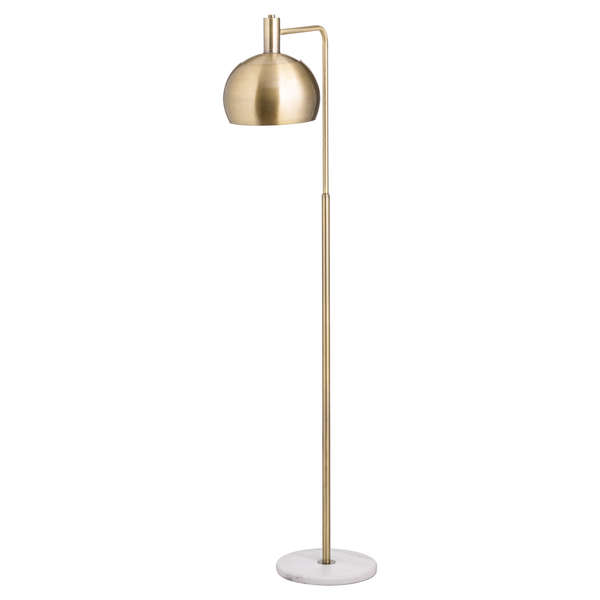 Marble And Brass Industrial Adjustable Floor Lamp