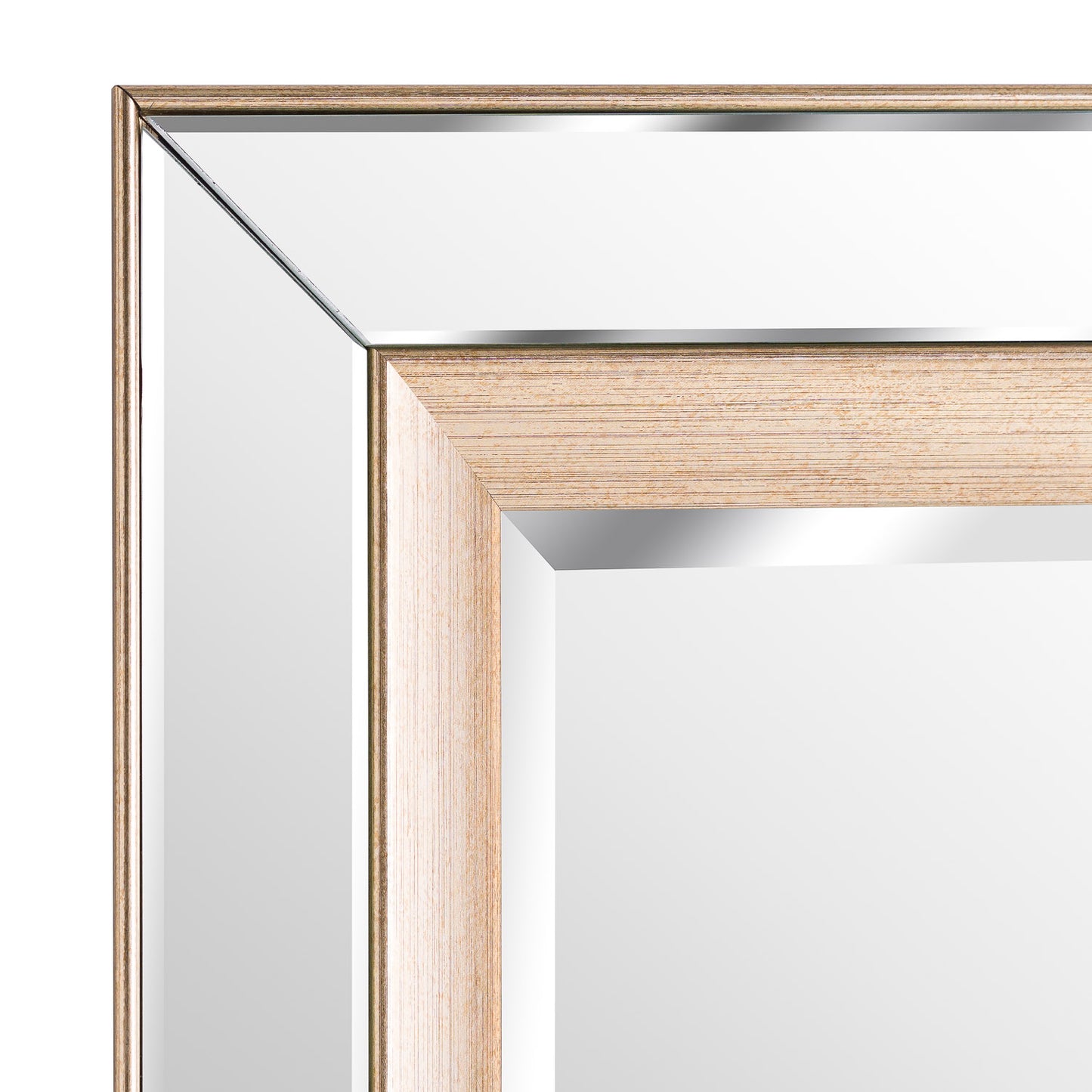 Grand Pilton Mirror With Brass Inlay