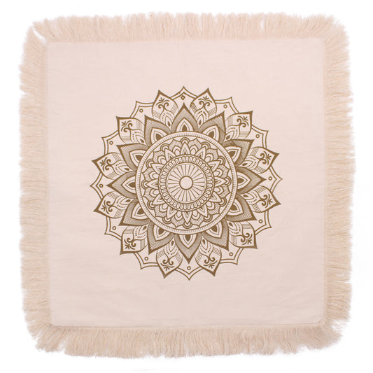 Lotus Mandala Cushion Cover - 60x60cm - bronze
