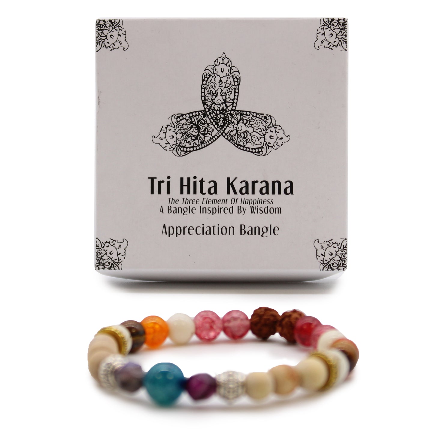 Tri Hita Karana Bangle - Pink Seeds