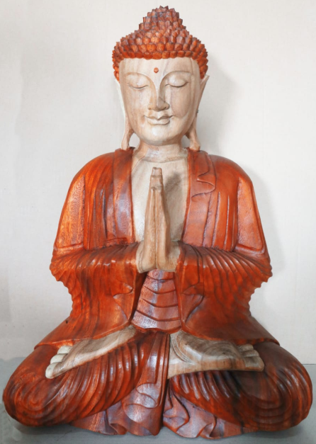 Hand Carved Buddha Statue - 60cm Welcome