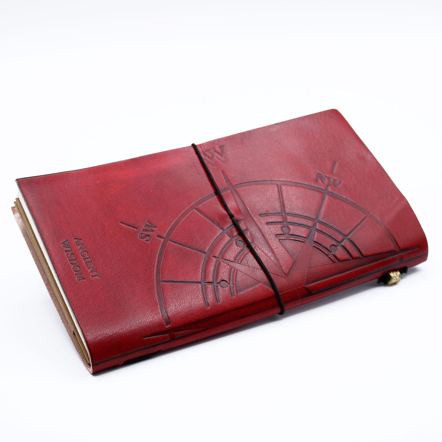 Handmade Leather Journal - Little Book of Big Plans - Red