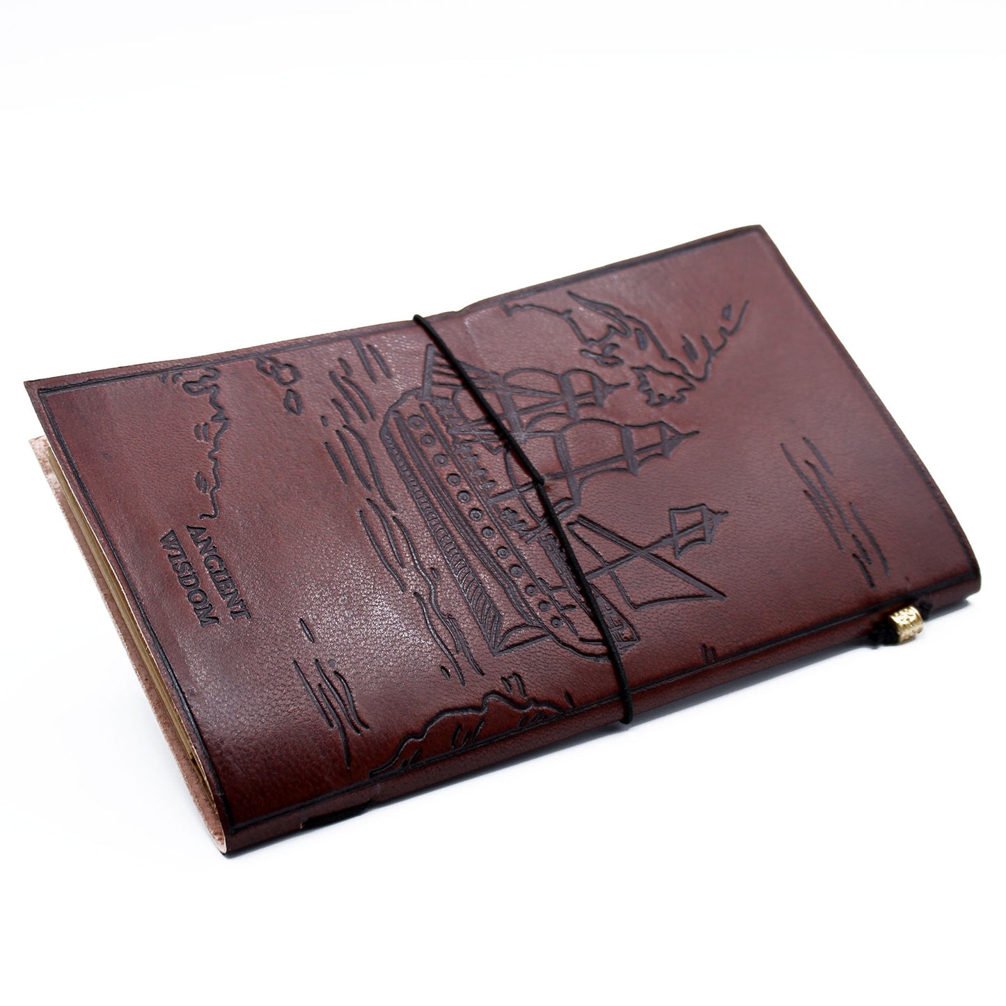 Handmade Leather Journal - Our Family Adventure Book - Brown