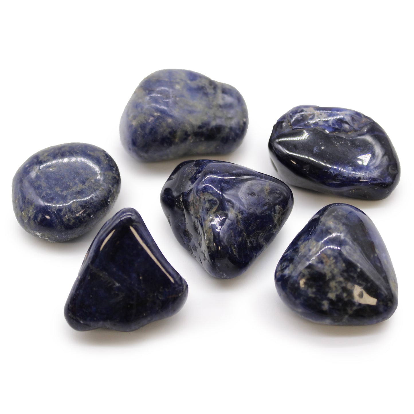 Large African Tumble Stones - Sodalite - Pure Blue (pack of 6)