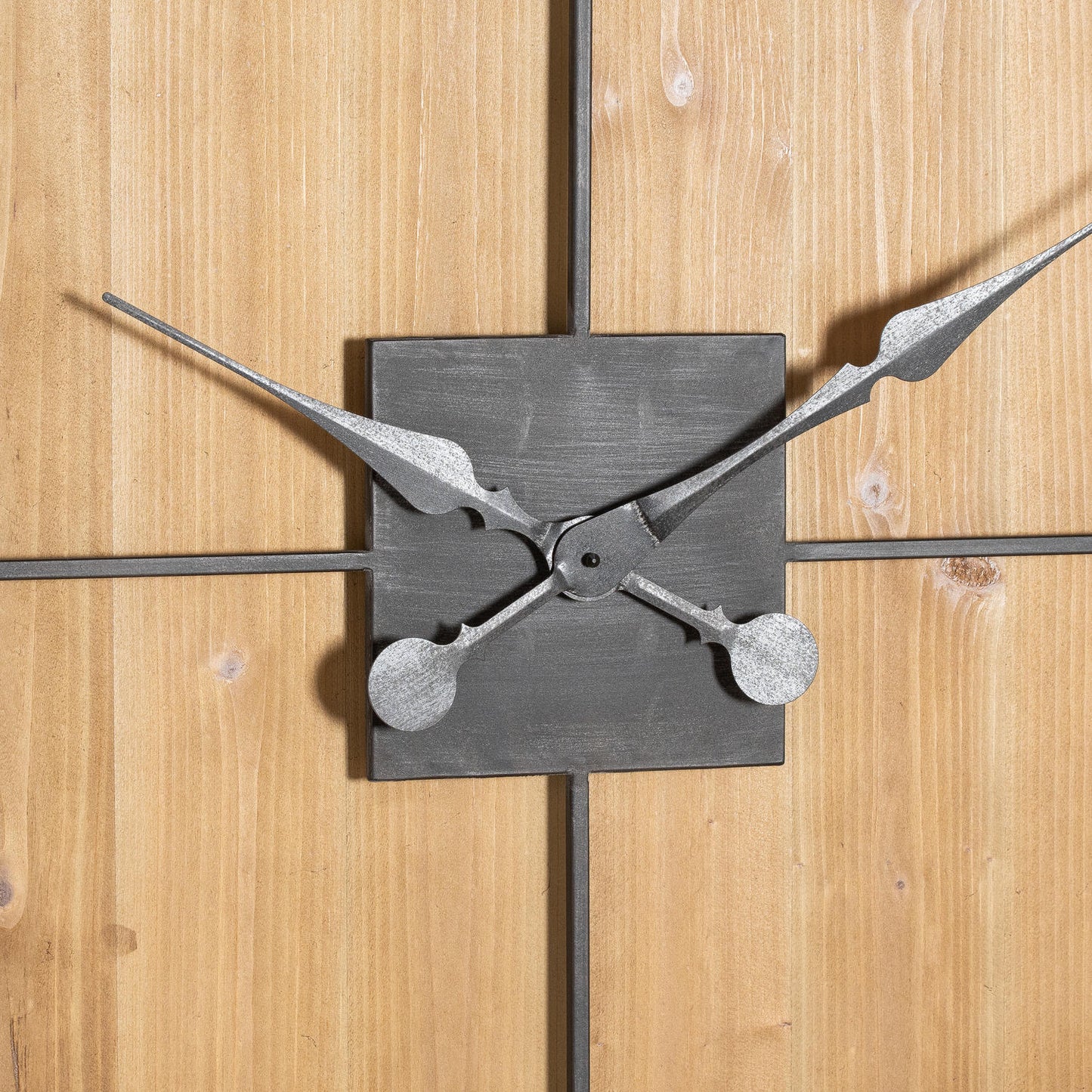 Square Large Wooden Wall Clock