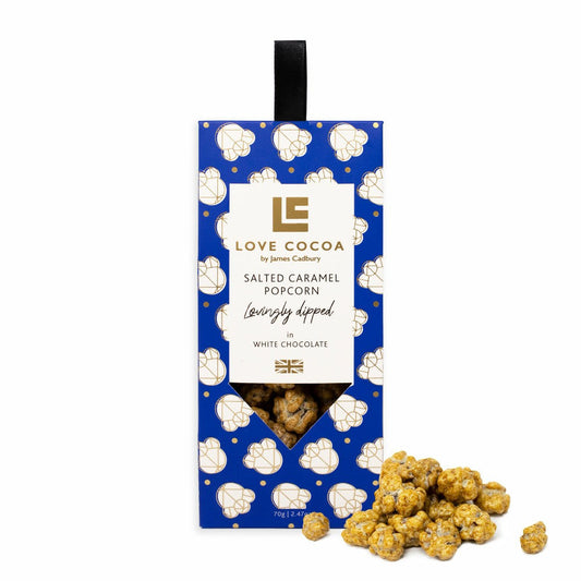 Love Cocoa Salted Caramel Popcorn in White Chocolate (100g)