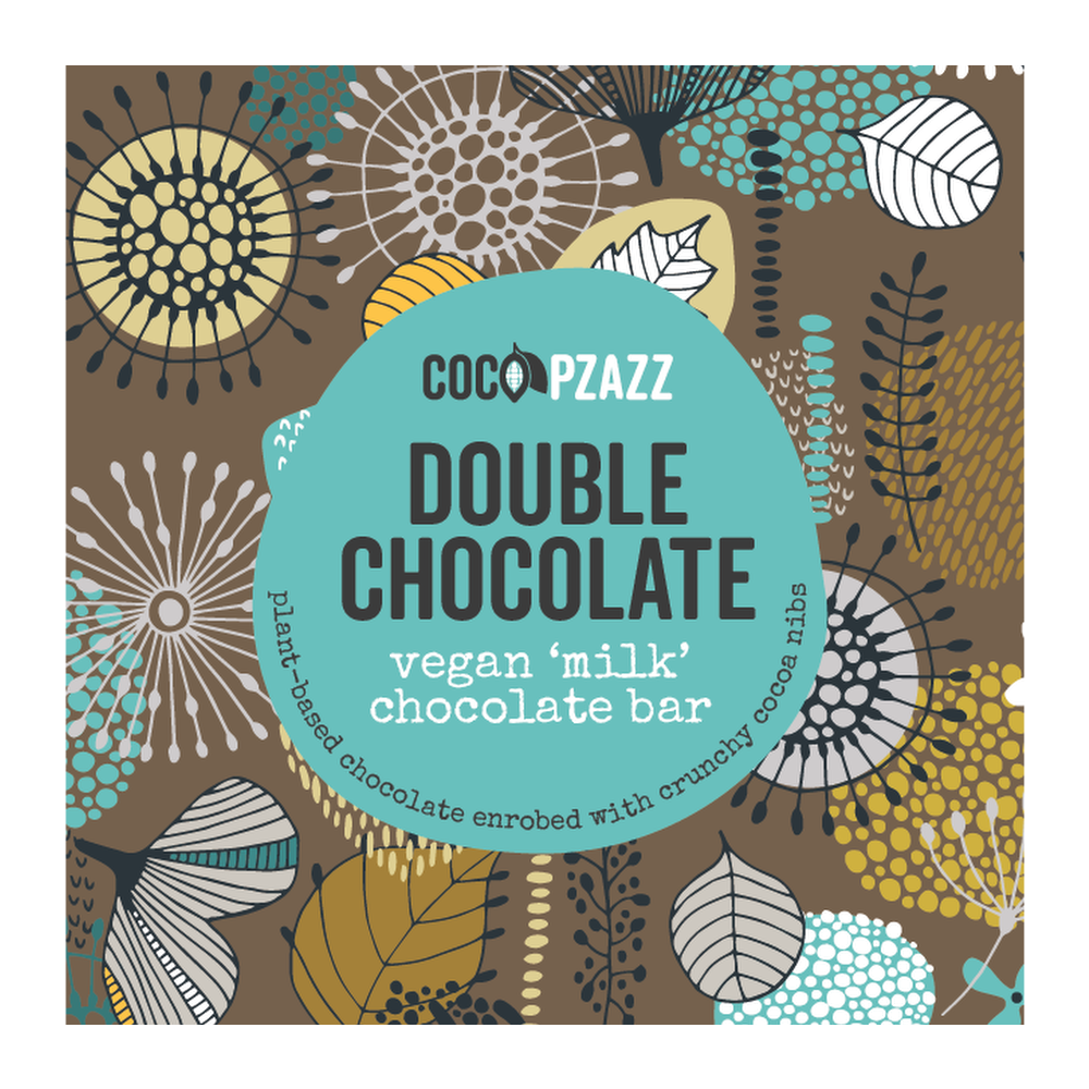 Coco Pzazz Double Chocolate Vegan 'Milk' Chocolate Bar (80g)