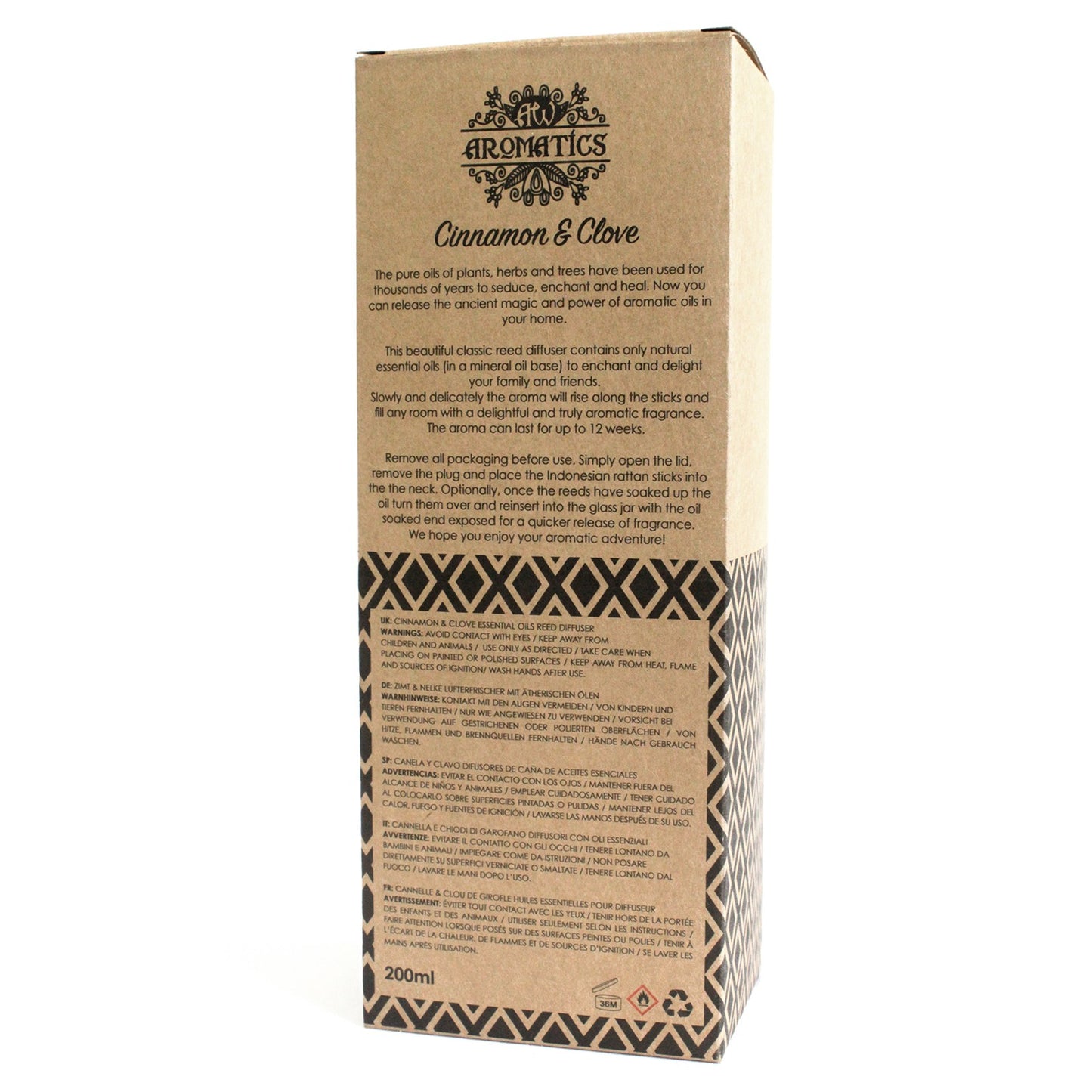 Cinnamon & Clove Essential Oil Reed Diffuser - 200ml