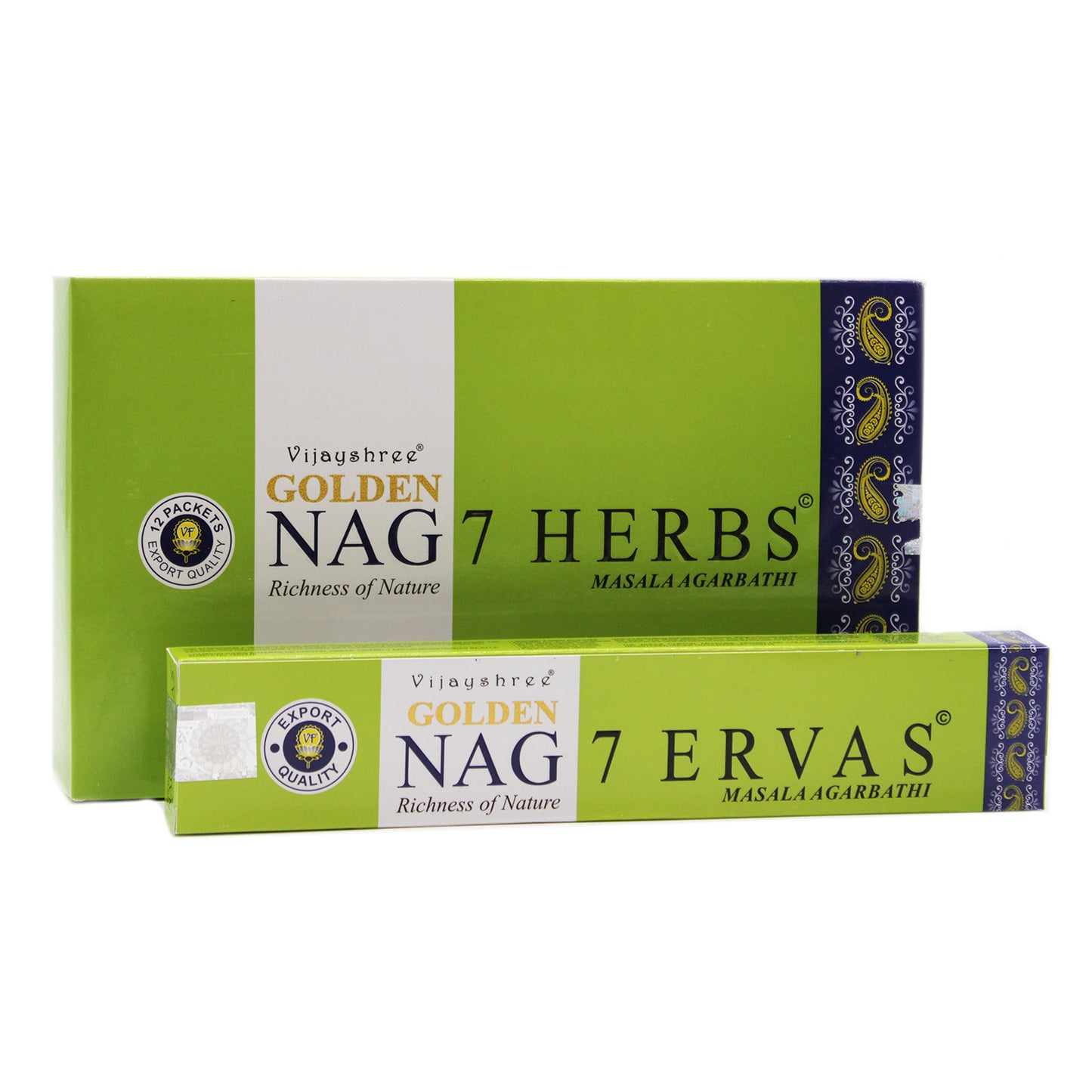 15g Golden Nag Champa Incense Sticks- Seven Herbs