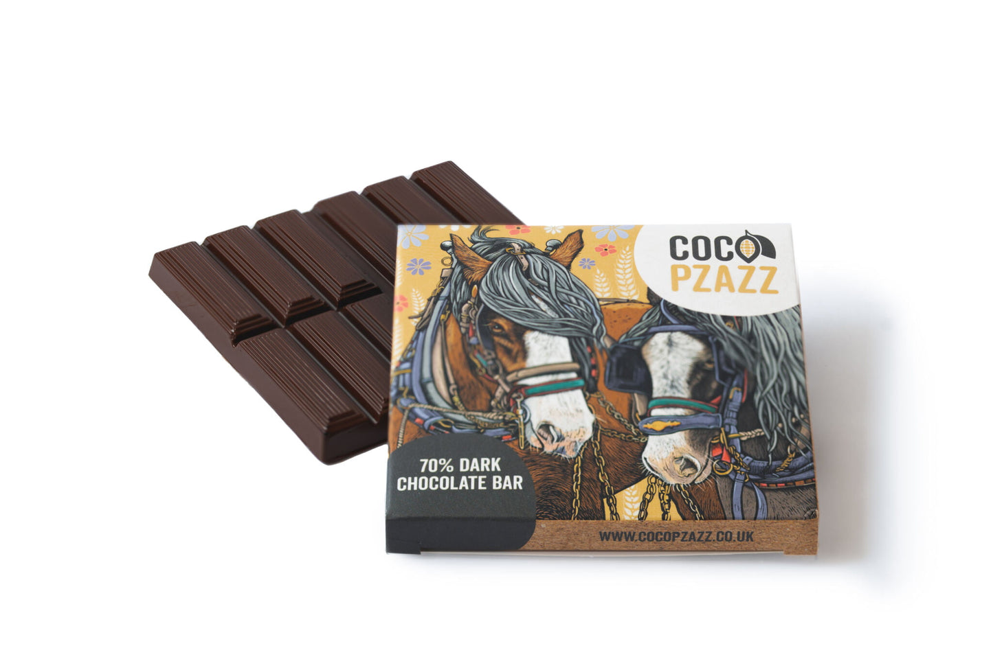 Coco Pzazz 70% Dark Chocolate Bar (80g)