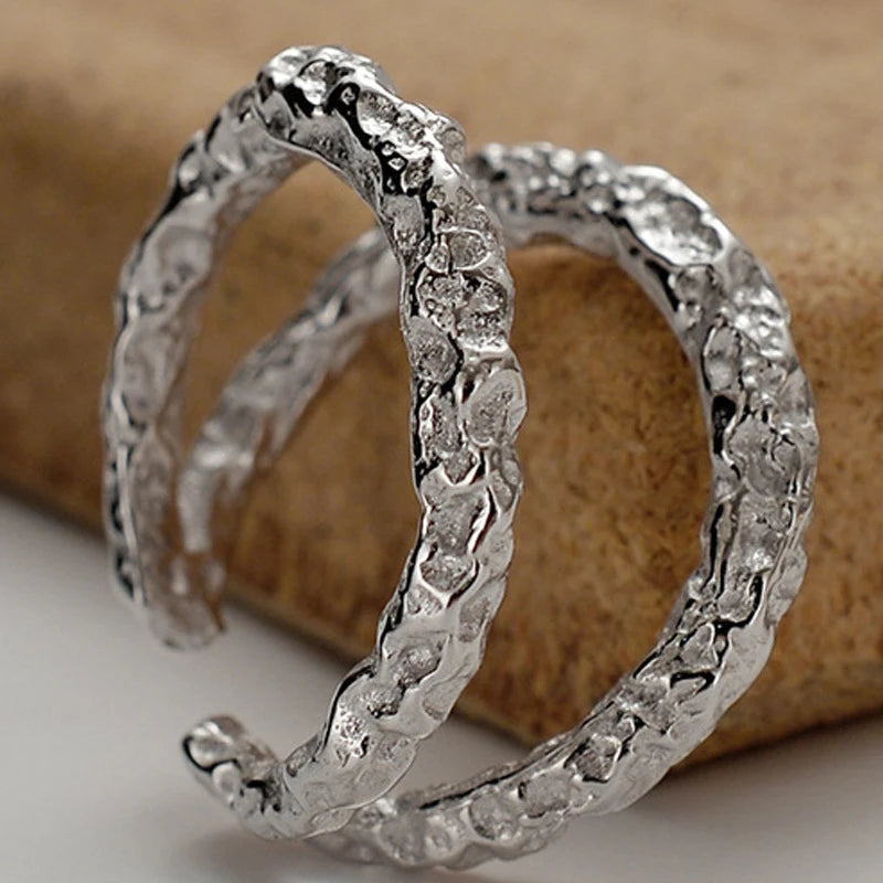 Double Thick Wire Sterling Silver Ring