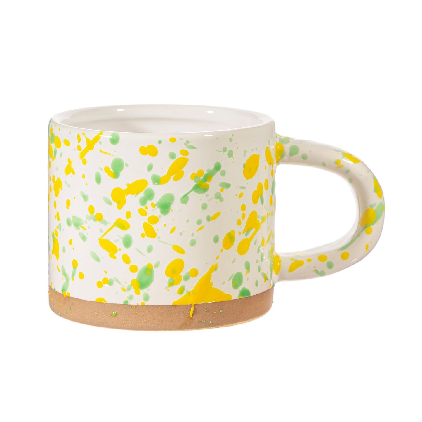 Yellow and Green Splatterware Mug