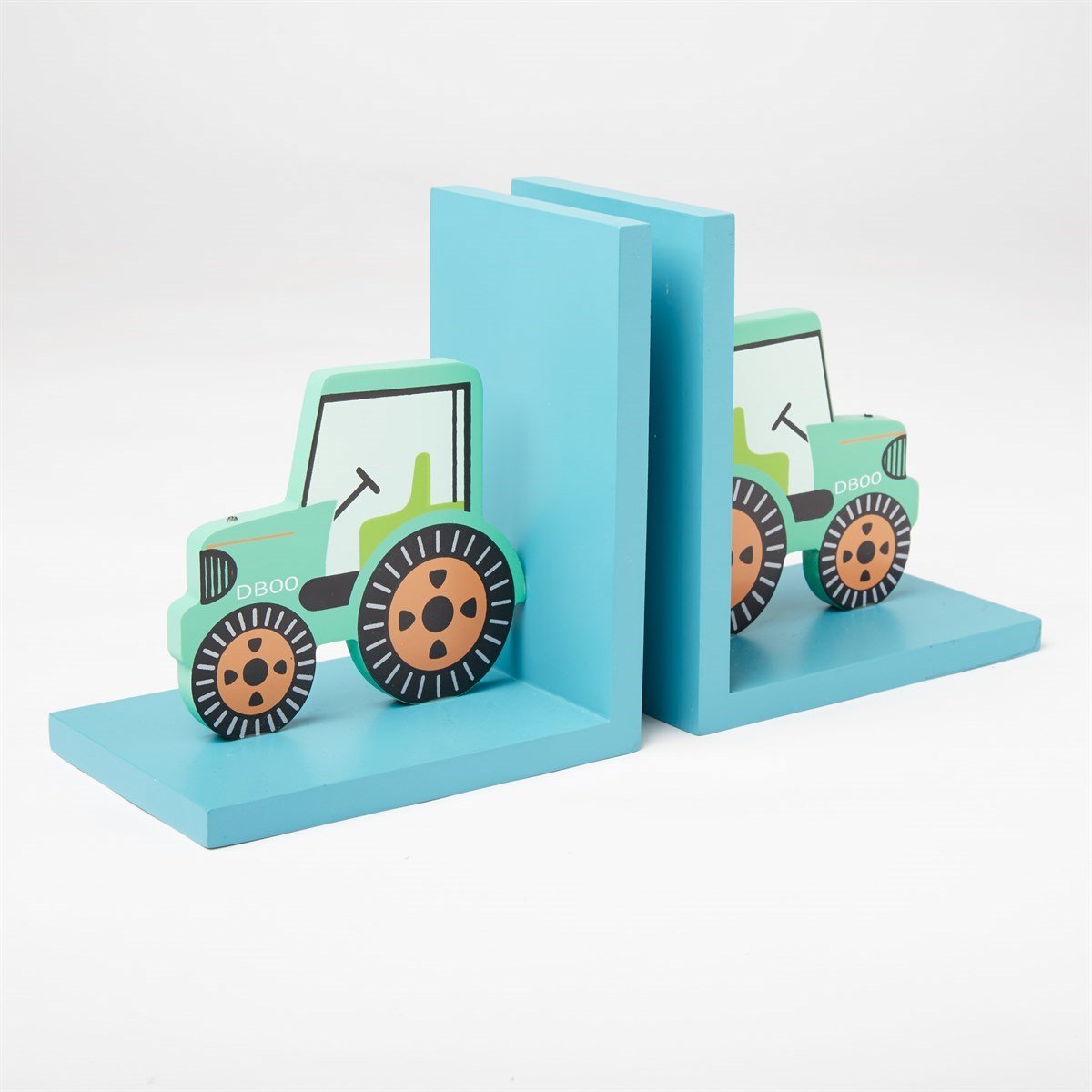 Green Tractor Bookends