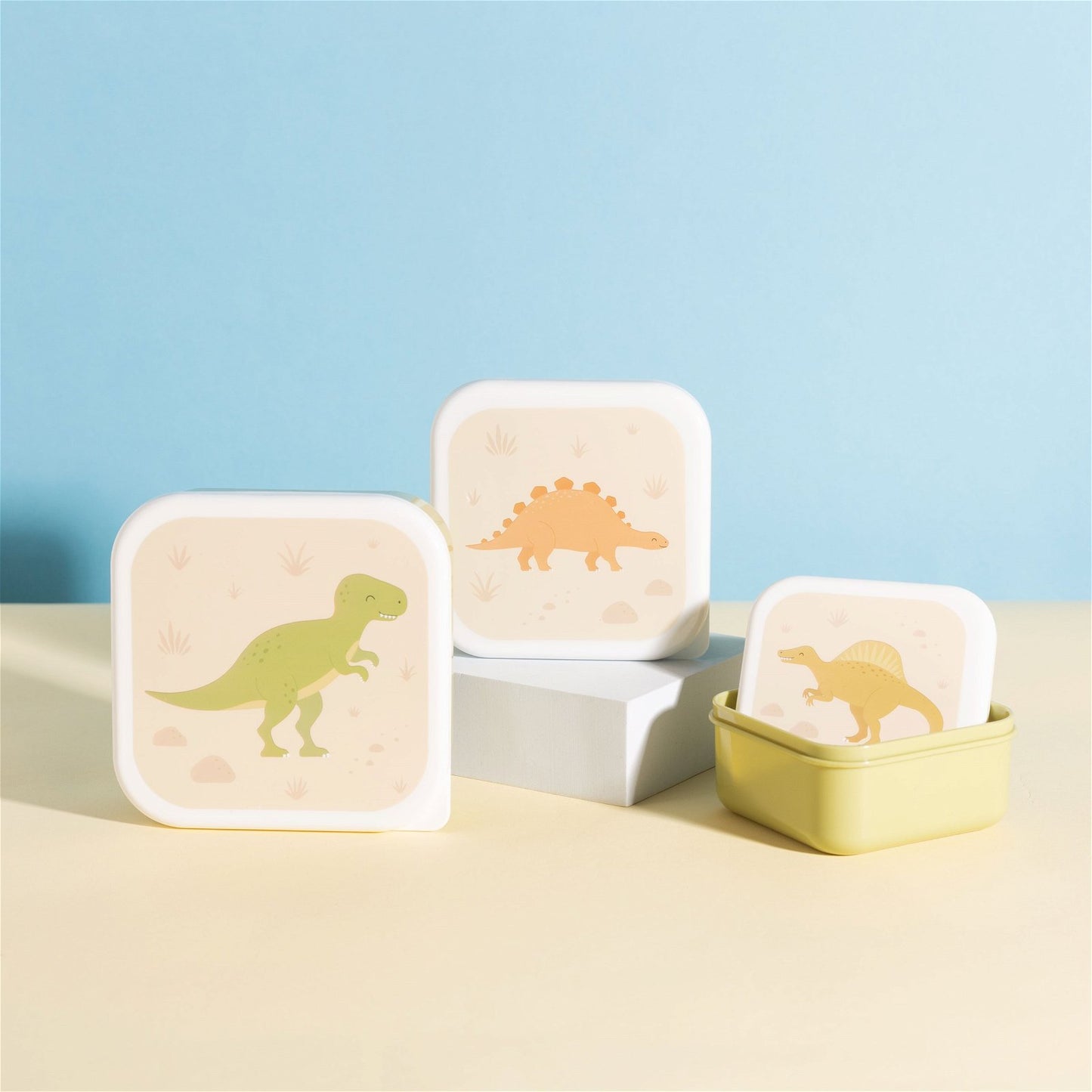 Desert Dino Lunch Boxes - Set of 3