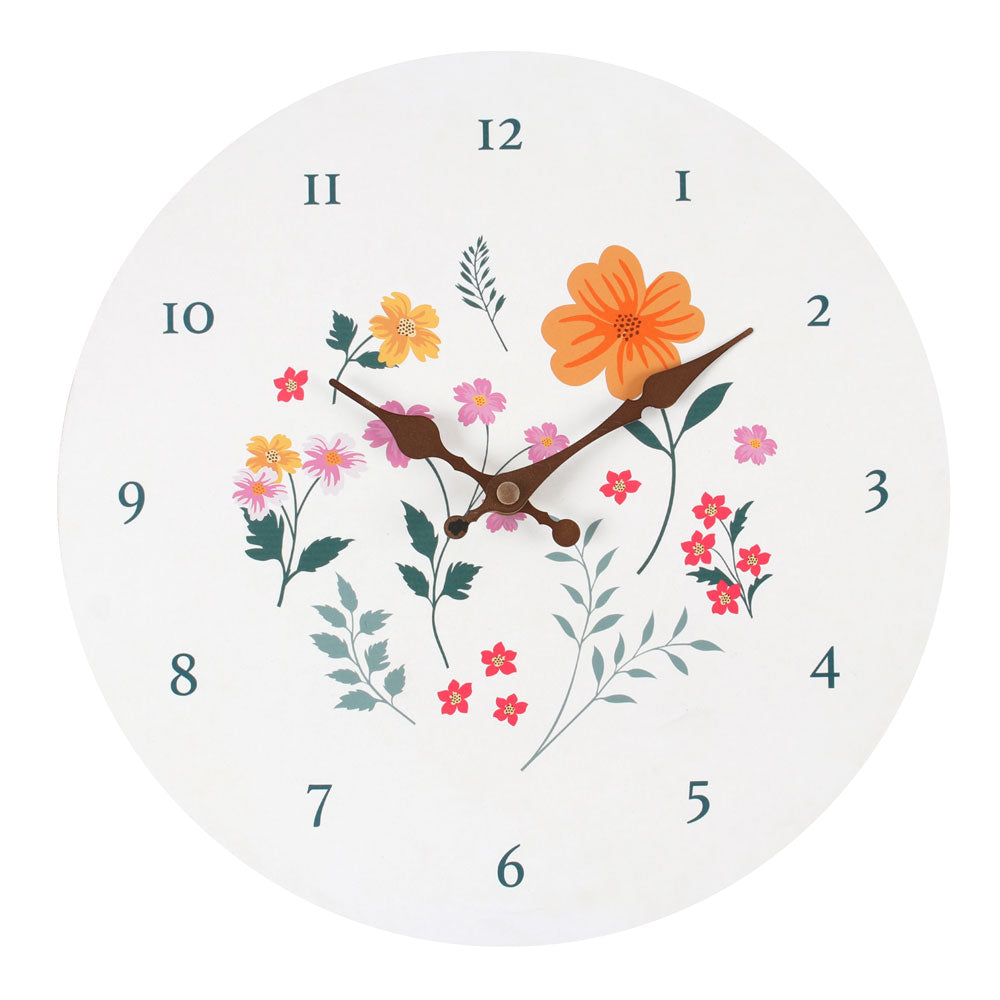 Meadow Flower Botanical Clock