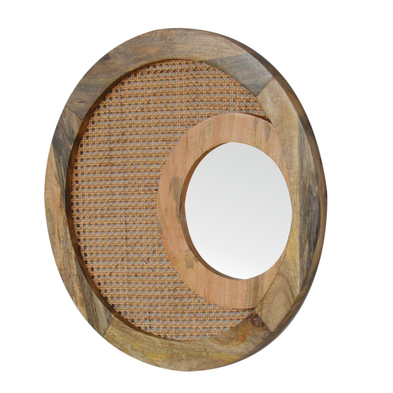 Handmade Round Woven Mirror