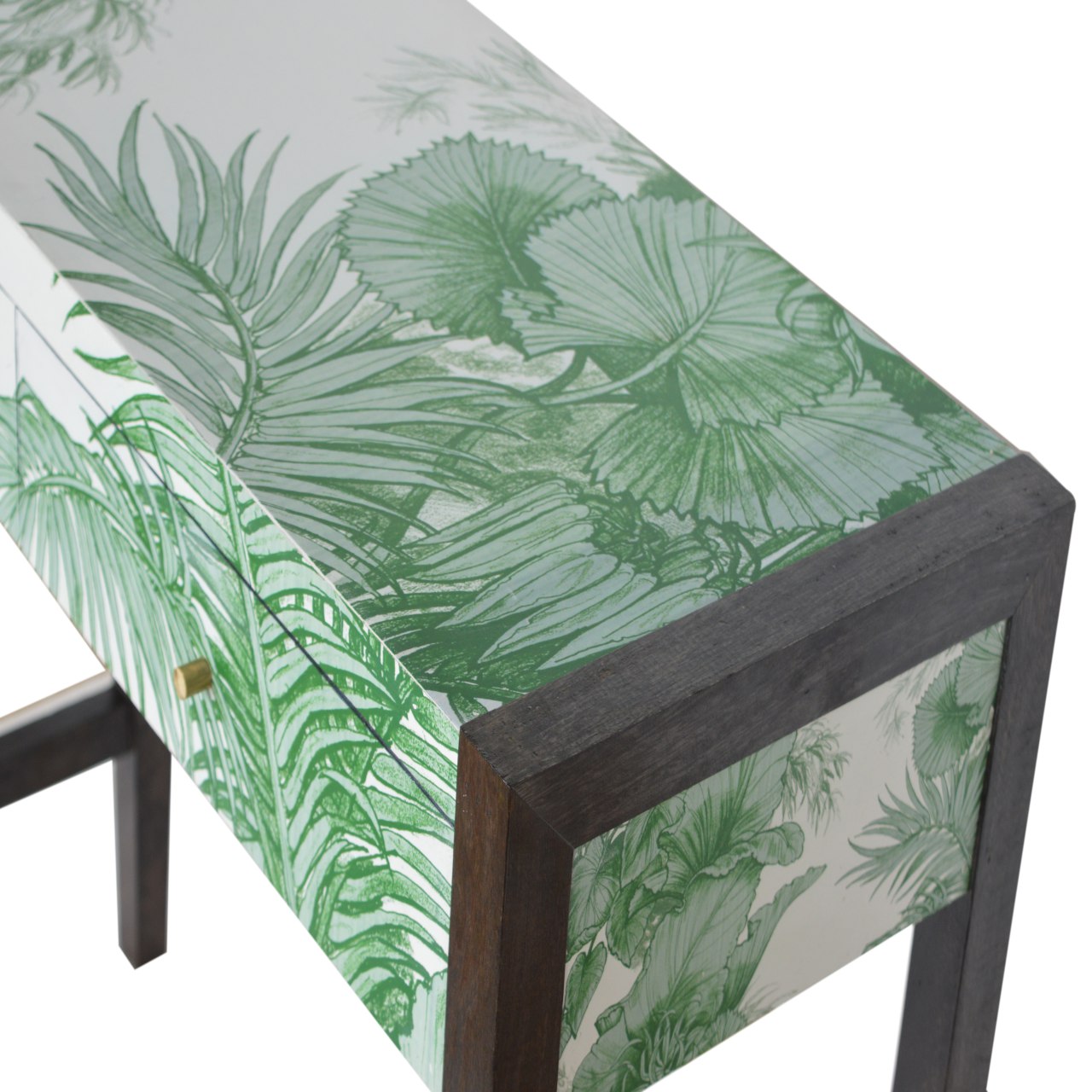 JUNGLE - Two Drawer Mango Wood Tropical Print Console Table
