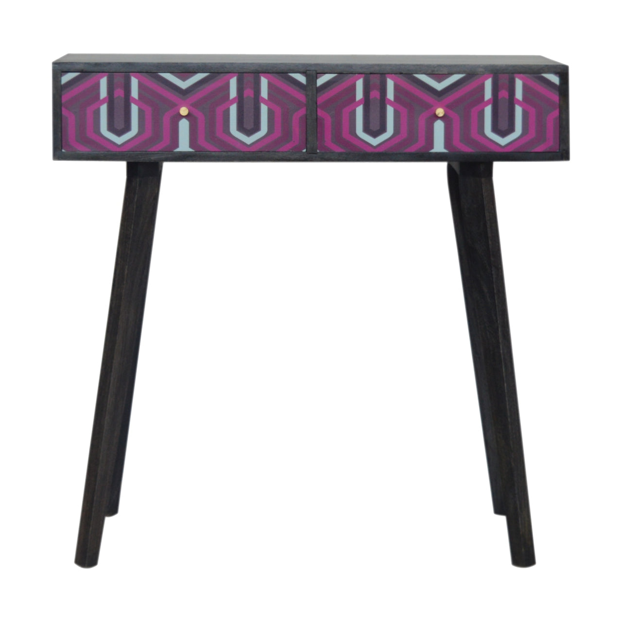 PINK AZTEC - Two Drawer Mango Wood Console Table