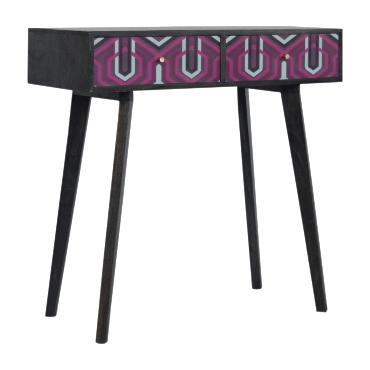 PINK AZTEC - Two Drawer Mango Wood Console Table