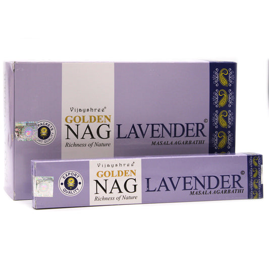 15g Golden Nag Champa Incense Sticks- Lavender