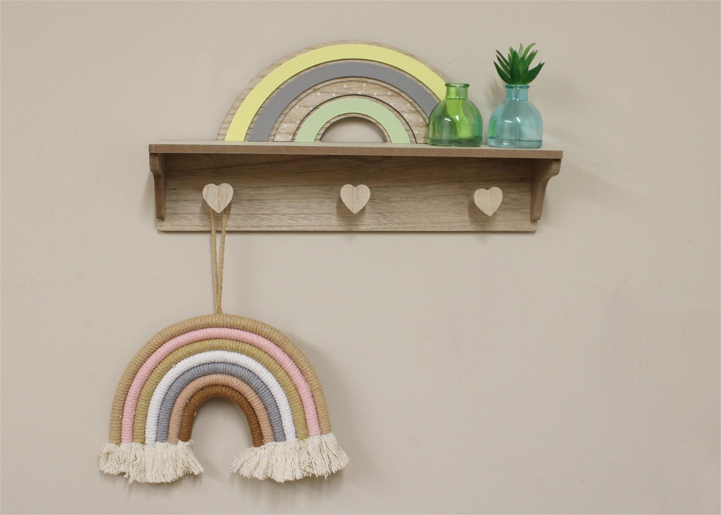 Rainbow Shelf with Hooks