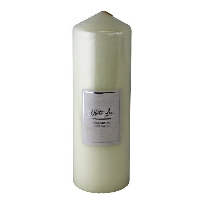 White Linen Fragranced Pillar Candle, 21x7cm