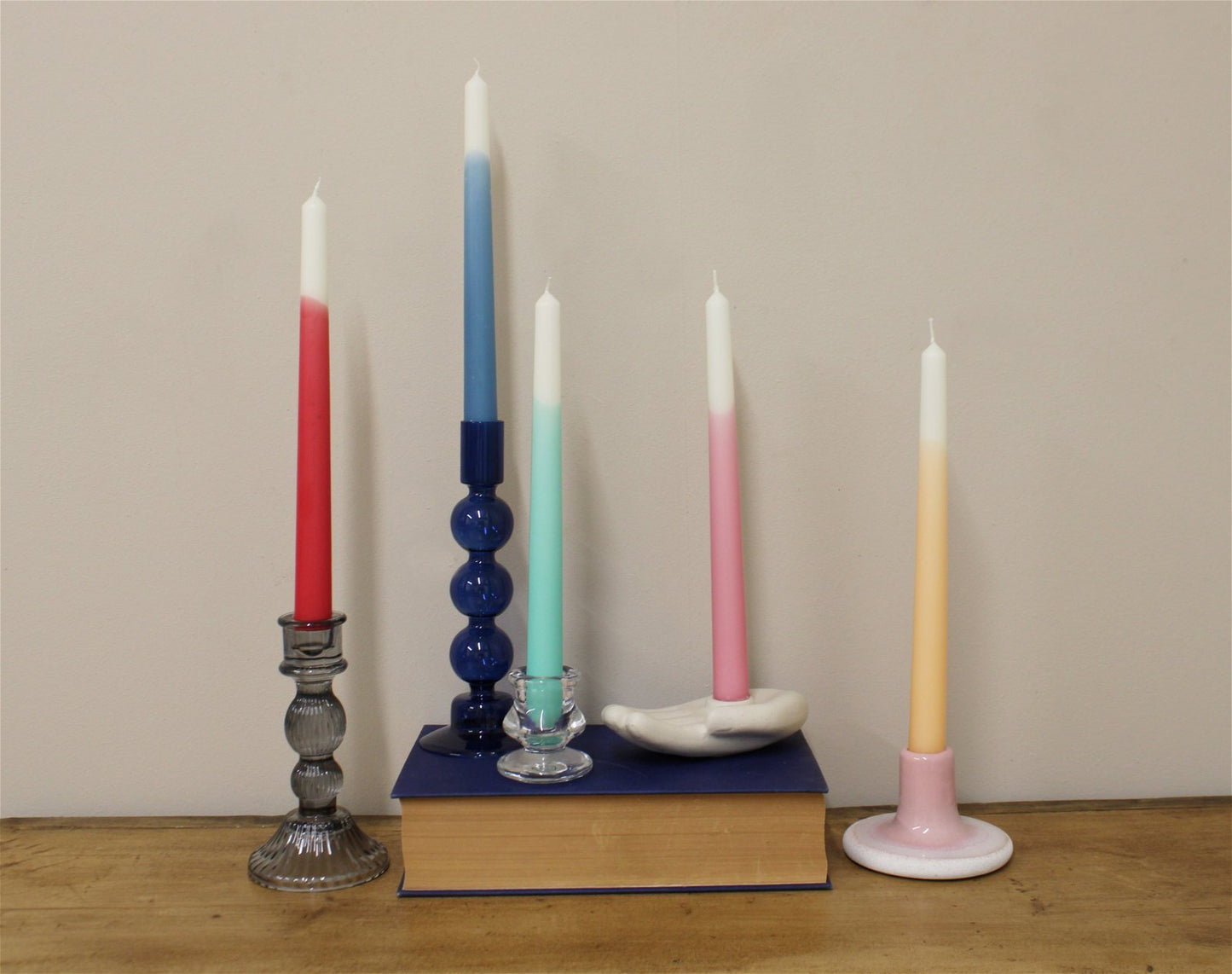 Multicoloured Dinner Candles