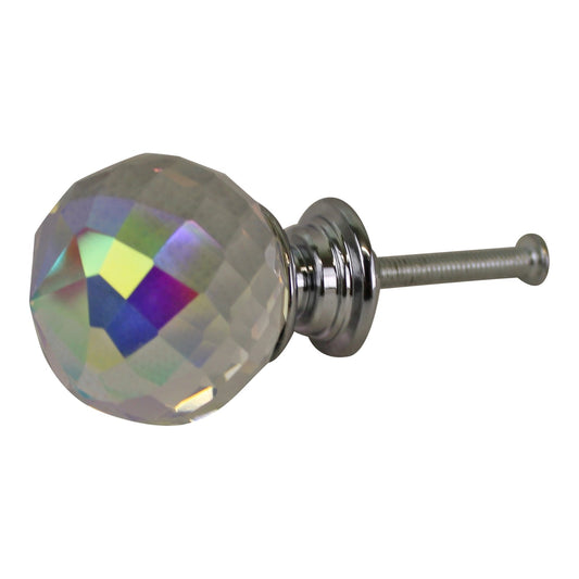 3cm Crystal Effect Doorknobs, spherical, set of 4