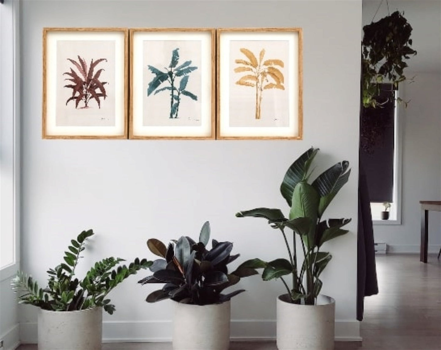Tropical Palm Wall Art in Frames