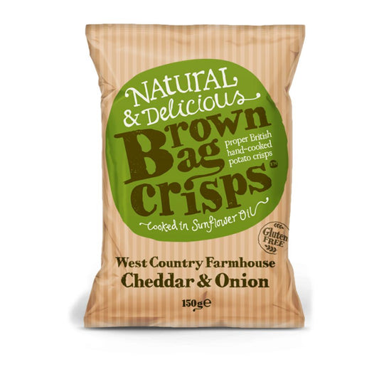 Brown Bag West Country Cheddar & Onion Crisps