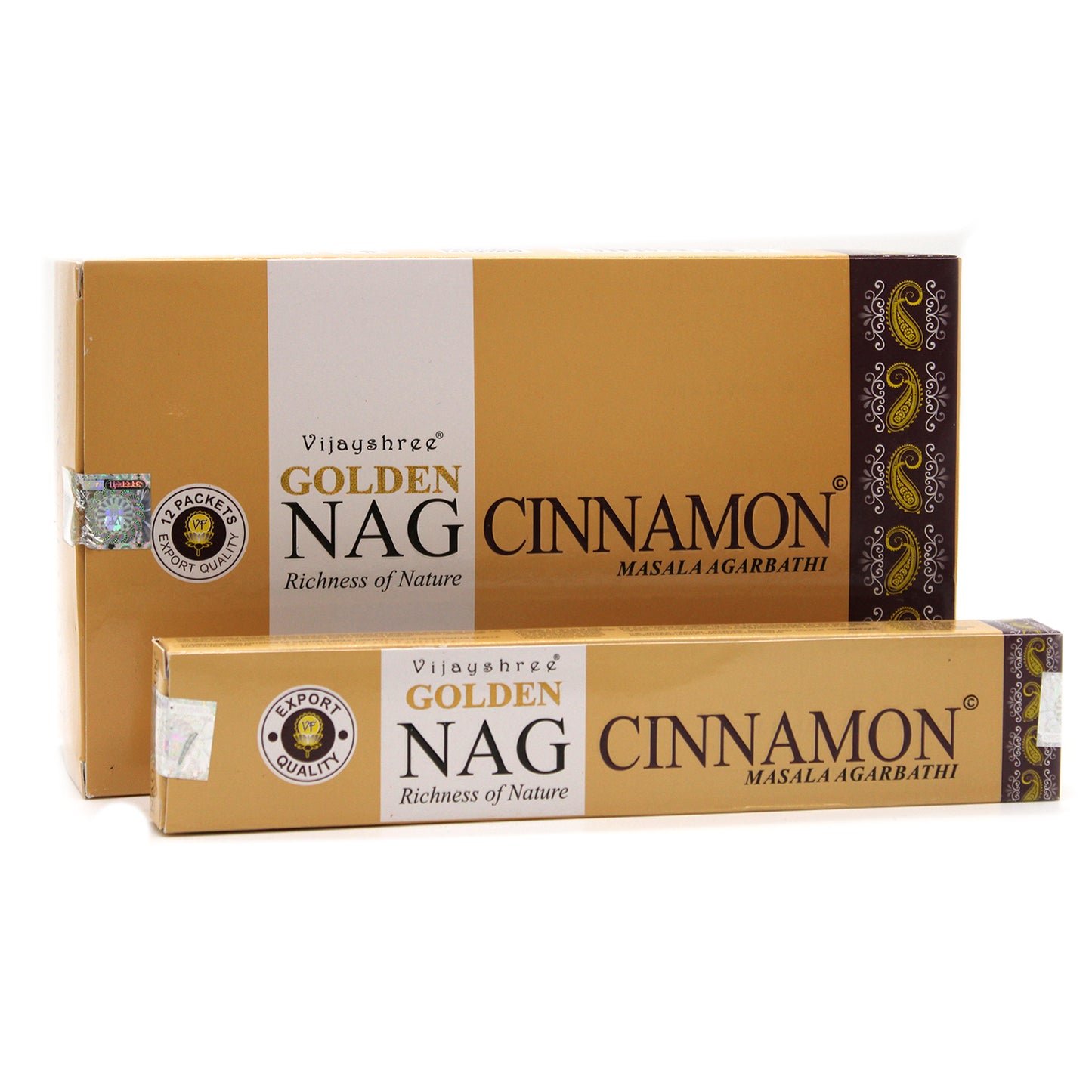 15g Golden Nag Champa Incense Sticks- Cinnamon