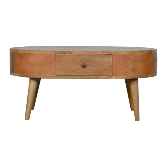 Circular Solid Wood  Coffee Table