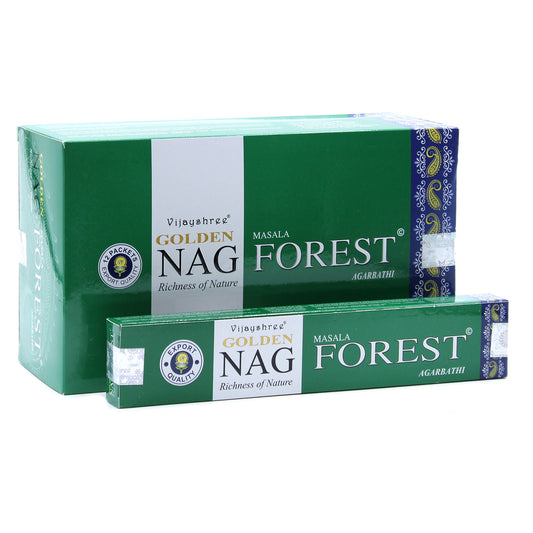 15g Golden Nag Champa Incense Sticks- Forest Incense