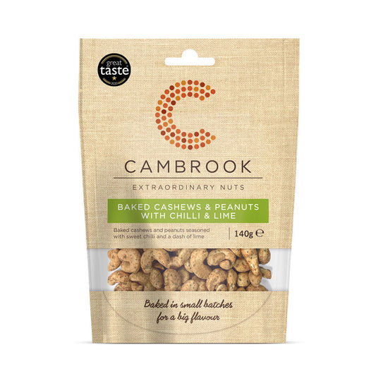 Cambrook Baked Cashews & Peanuts with Chilli & Lime (140g)