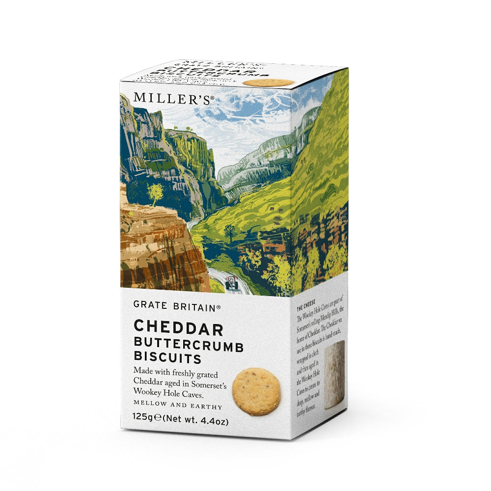 Millers Grate Britain Cheddar Buttercrumb Biscuits (125g)