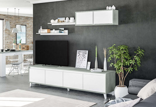 Modern Grey and White TV Cabinet Collection