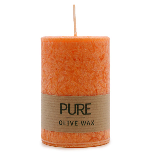 Pure Olive Wax Candle - Orange