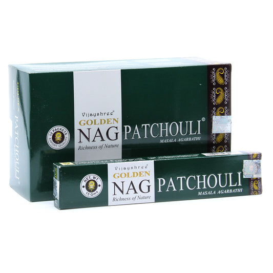 15g Golden Nag Champa Incense Sticks- Pathouli Incense