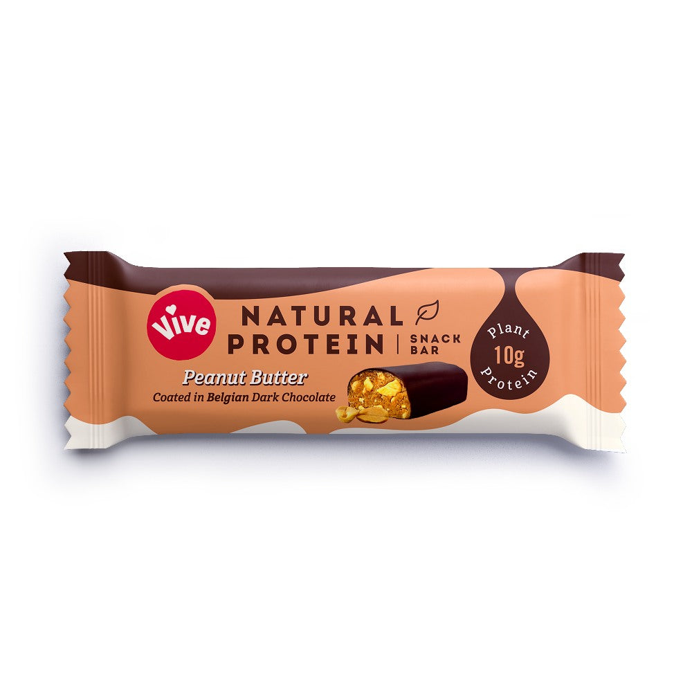Vive Peanut Butter Natural Protein Snack Bar (12x49g)