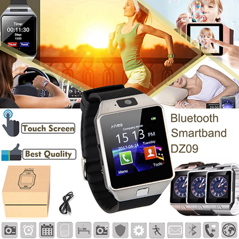 Bluetooth Digital Smart Watch DZ09 Smartwatch Android Phone Call Connect Watch Men 2G GSM SIM TF Card Camera